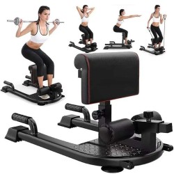 Machine à Sissy Squat 3-en-1 – Banc de Musculation pour Jambes, Abdos et Pompes – Station de Fitness Multi-Exercices