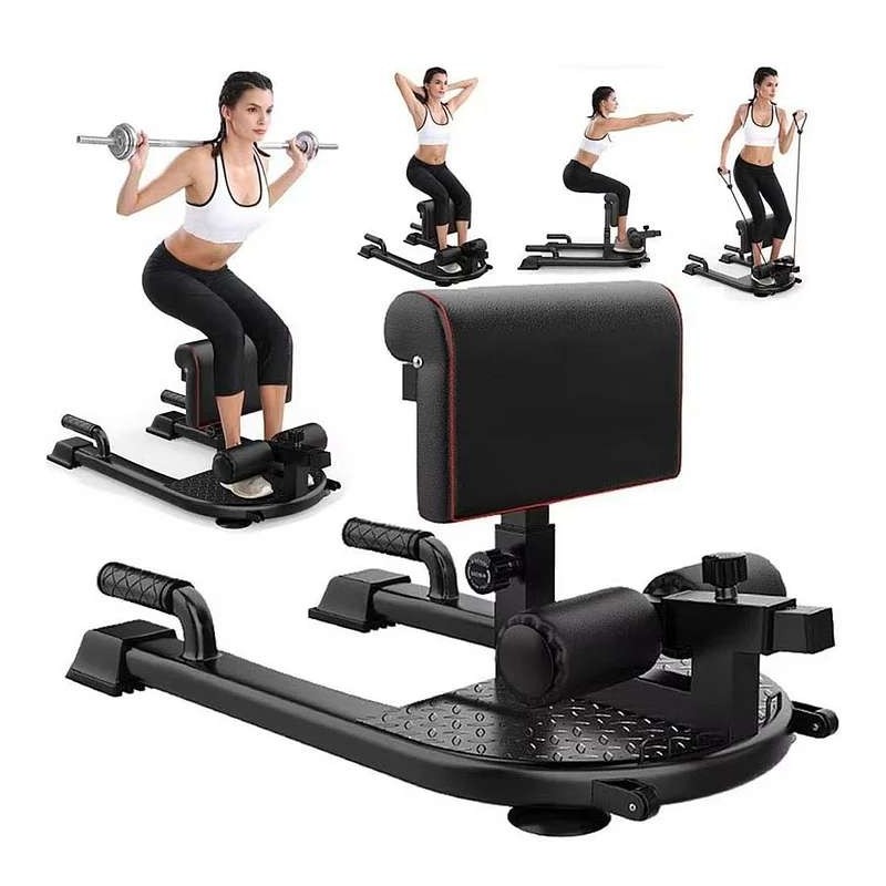 Machine à Sissy Squat 3-en-1 – Banc de Musculation pour Jambes, Abdos et Pompes – Station de Fitness Multi-Exercices