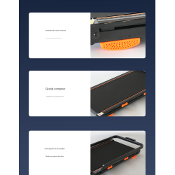 Tapis de Course Pliable Ultra-Plat – Tapis de Marche Motorisé pour Domicile et Bureau – Design Compact et Silencieux