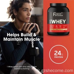 100% WHEY Protein – France FishGrace – Soutien Musculaire & Récupération – Saveur Crème Vanille Française – 907g (29 Portions)