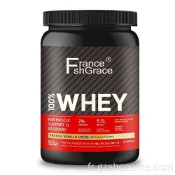 100% WHEY Protein – France FishGrace – Soutien Musculaire & Récupération – Saveur Crème Vanille Française – 907g (29 Portions)
