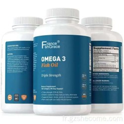 Omega 3 Fish Oil Triple Strength – France FishGrace – Haute Concentration EPA/DHA – Santé Cardiaque & Articulaire – 180 Capsules
