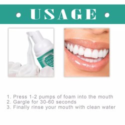 Mousse dentifrice blanchissante pour les dents